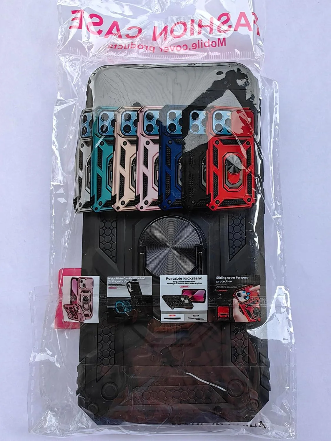 کاور گوشی Dechyi برای گوگل پیکسل 7 پرو، محافظ لنز کشویی دوربین با استند انگشتی - مشکی کاور گوشی Dechyi برای گوگل پیکسل 7 پرو، محافظ لنز کشویی دوربین با استند انگشتی - مشکی