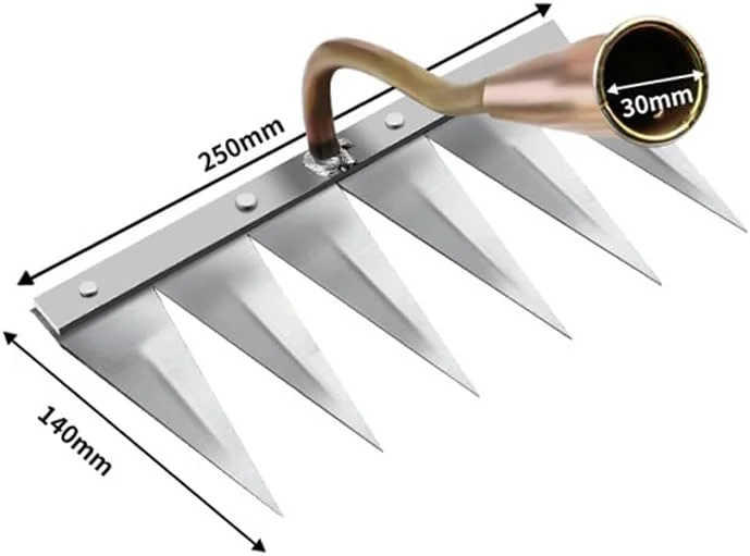 ابزار باغبانی و کشاورزی Labymos با روکش مسی، چنگک وجین، ابزار شخم زنی و سست کردن خاک، چنگک ناخنی، ابزار خاک ورزی ابزار باغبانی و کشاورزی Labymos با روکش مسی، چنگک وجین، ابزار شخم زنی و سست کردن خاک، چنگک ناخنی، ابزار خاک ورزی