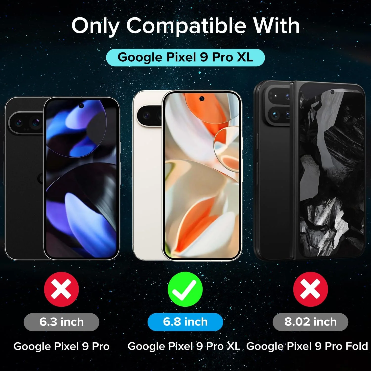 محافظ صفحه نمایش شیشه ای حرارت دیده iVoler بسته 3 عددی مناسب برای Google Pixel 9 Pro XL 2024 (6.8 اینچ) [سازگار با باز کردن قفل اثر انگشت] به همراه قاب نصب آسان، سختی 9H و بدون ایجاد حباب برای Pixel 9 Pro XL