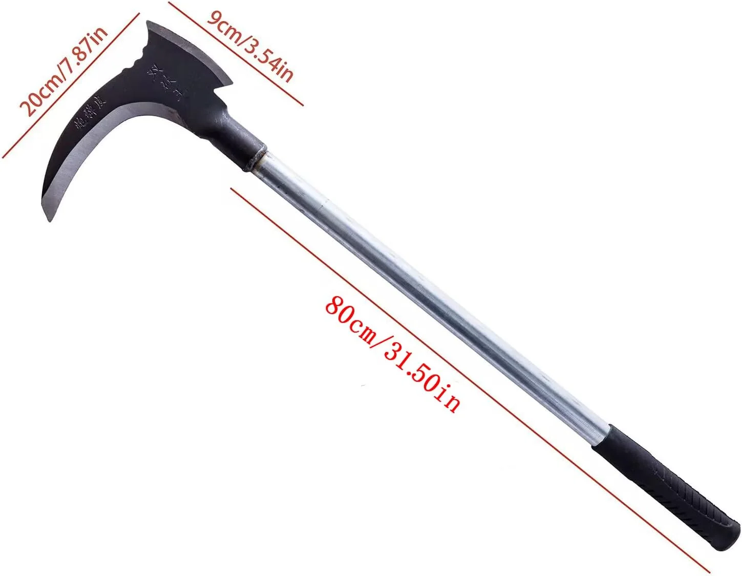 داس فولادی منگنز عمومی Ljxquisite، داس فلزی، ابزار برش بادوام، ابزار کشاورزی خانگی، برش دوگانه چند منظوره برای ابزار باغبانی (D)