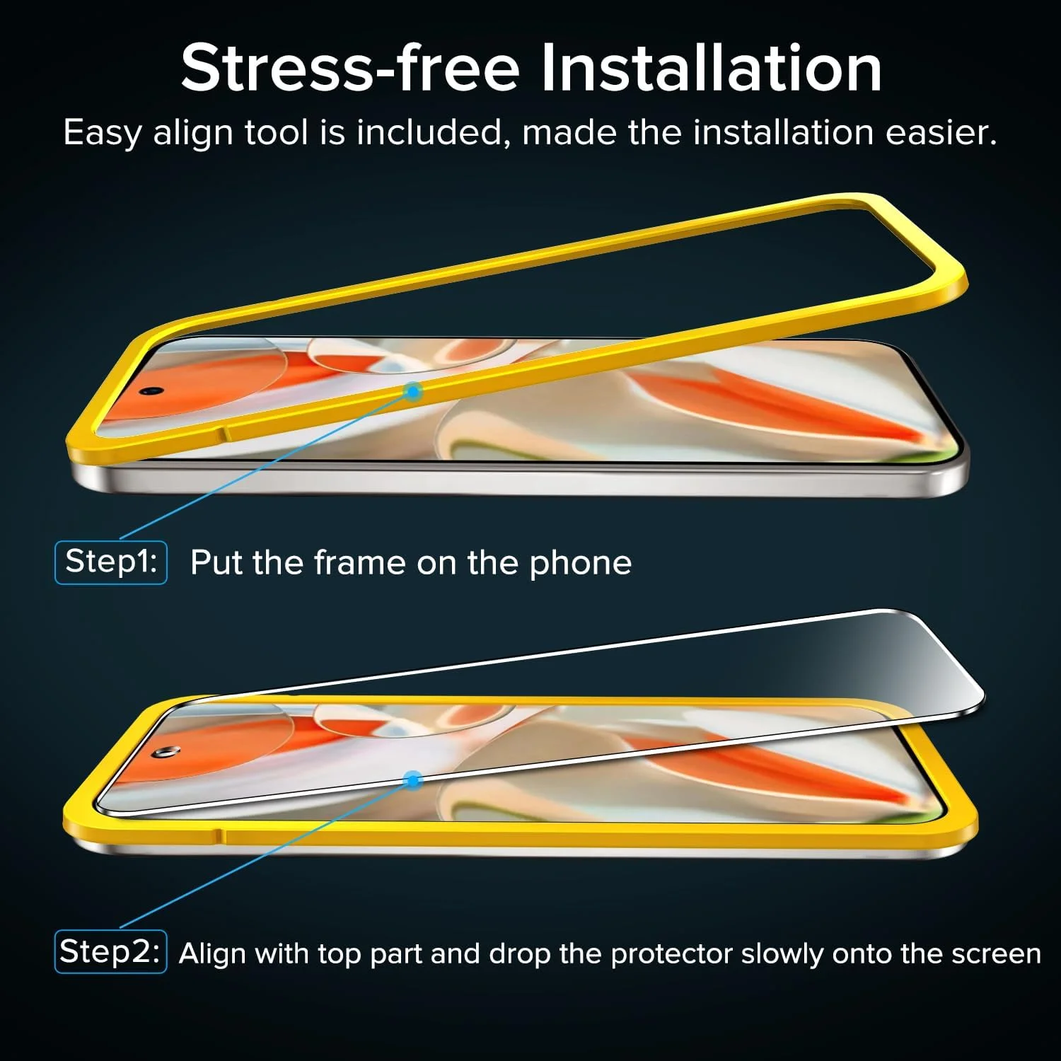 محافظ صفحه نمایش شیشه ای حرارت دیده iVoler بسته 3 عددی مناسب برای Google Pixel 9 Pro XL 2024 (6.8 اینچ) [سازگار با باز کردن قفل اثر انگشت] به همراه قاب نصب آسان، سختی 9H و بدون ایجاد حباب برای Pixel 9 Pro XL