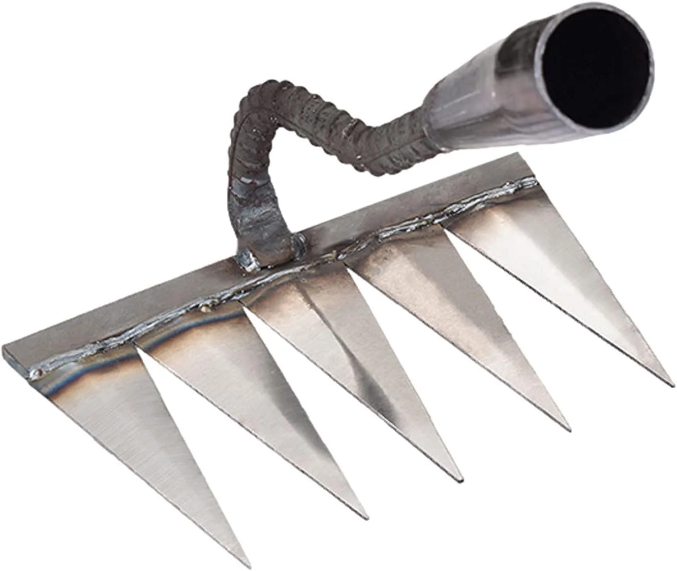 ابزار چنگک باغبانی اوبومی، مناسب وجین علف های هرز، شخم زدن و آماده سازی خاک (رنگ: 6 شاخه)