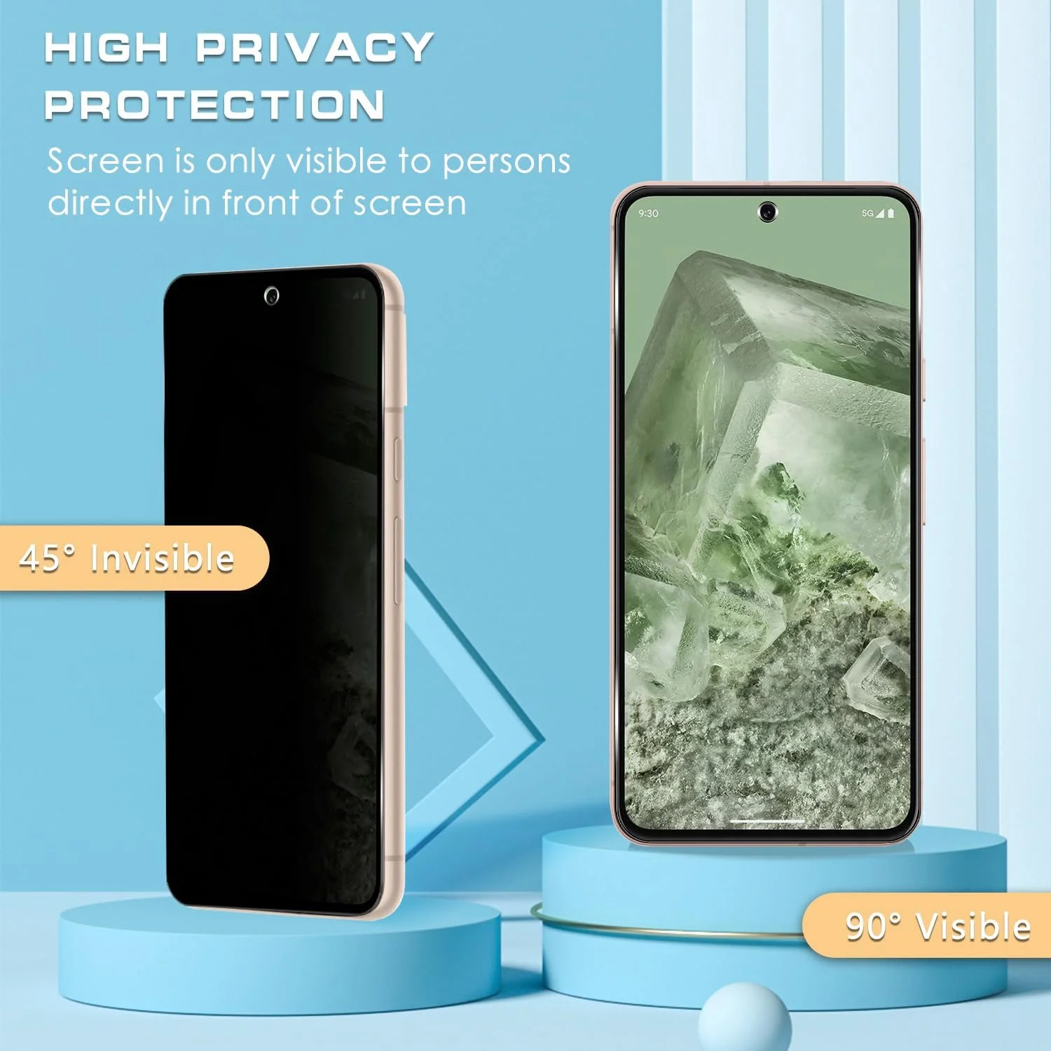 محافظ صفحه نمایش MiRowy سازگار با Google Pixel 8a، 2+2 عدد فیلم شیشه ای حرارت دیده 9H ضد جاسوسی و محافظ دوربین، محافظ صفحه نمایش ضد خش و ضد جاسوسی برای Google Pixel 8a محافظ صفحه نمایش MiRowy سازگار با Google Pixel 8a، 2+2 عدد فیلم شیشه ای حرارت دیده 9H ضد جاسوسی و محافظ دوربین، محافظ صفحه نمایش ضد خش و ضد جاسوسی برای Google Pixel 8a