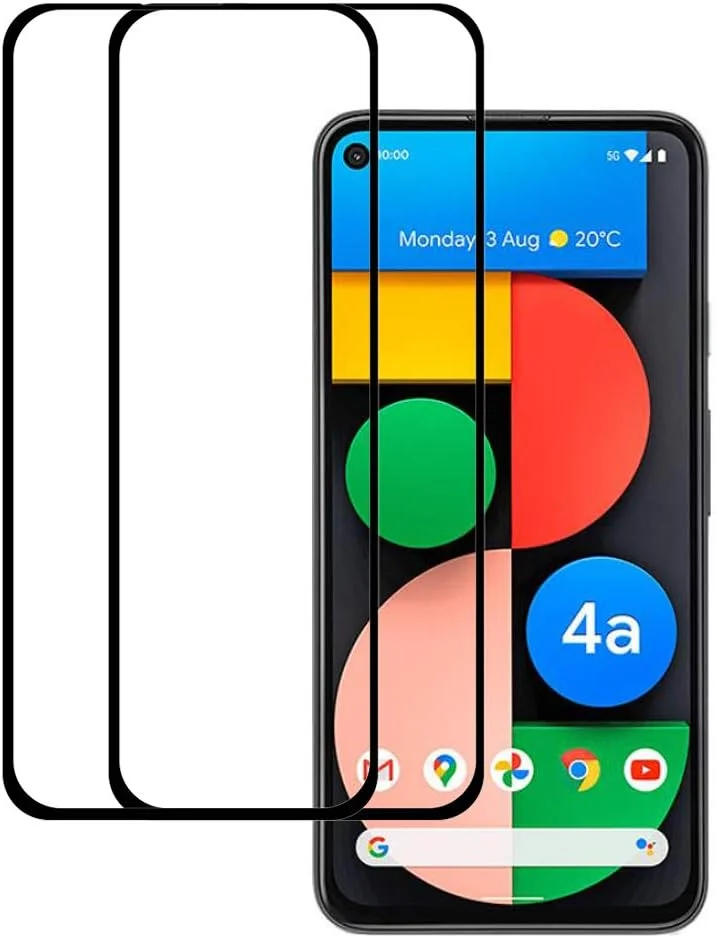 محافظ صفحه نمایش فول کاور VIESUP برای گوگل پیکسل 4a 5G، [2 عدد] پوشش شفاف بالا ضد خش شیشه حرارت دیده برای گوگل پیکسل 4A 5G 6.2 اینچ