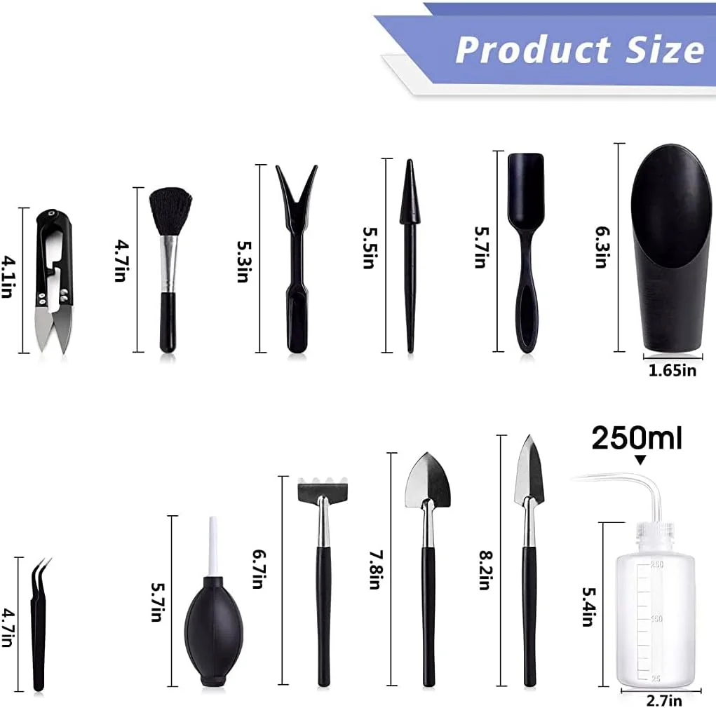 ست ابزار باغبانی 15 تکه HASTHIP®، ست ابزار گیاهان برای باغبانی خانگی، ابزار کشاورزی برای گیاهان کوچک، پیوند زدن، نشا، کاشت گیاهان گوشتی