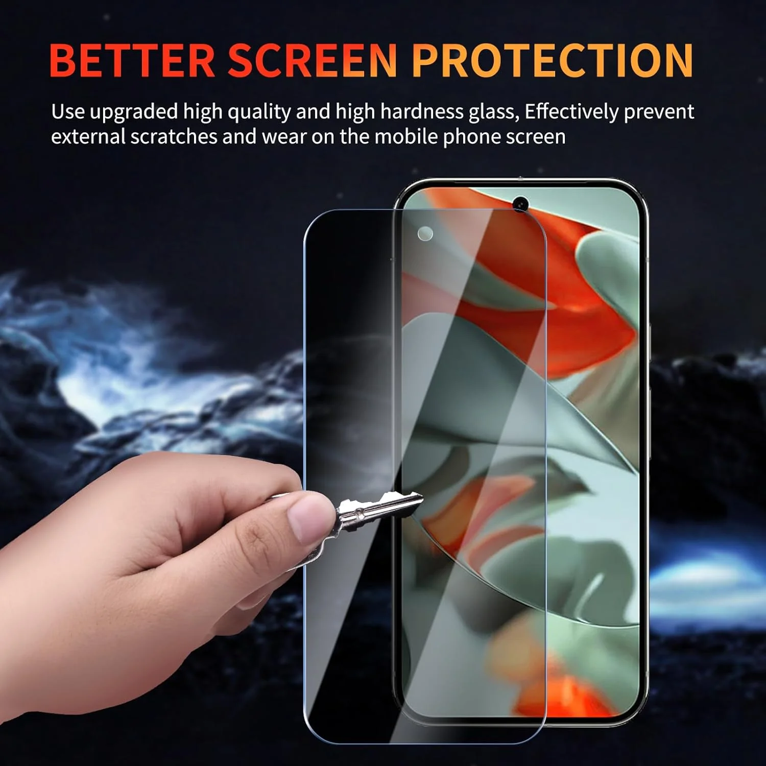 محافظ صفحه نمایش حریم خصوصی YUXINDZ بسته 3 عددی برای Google Pixel 9 Pro XL، فیلم شیشه ای حرارت دیده ضد خش، سختی 9H