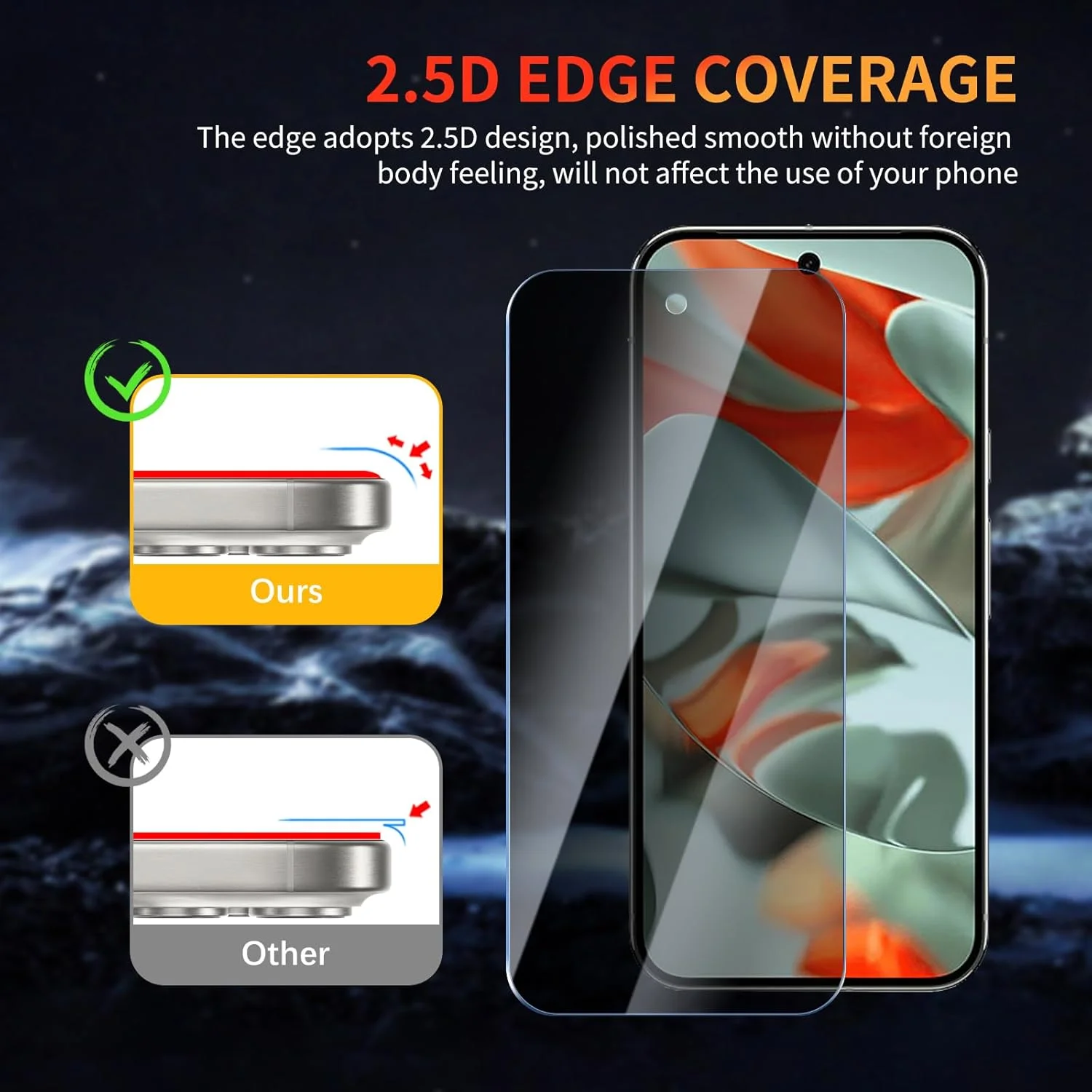 محافظ صفحه نمایش حریم خصوصی YUXINDZ بسته 3 عددی برای Google Pixel 9 Pro XL، فیلم شیشه ای حرارت دیده ضد خش، سختی 9H