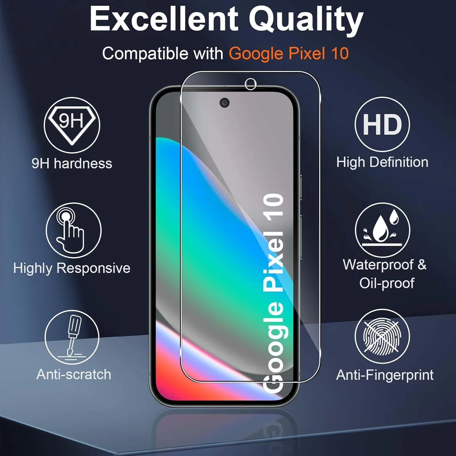 محافظ صفحه نمایش شیشه ای حرارت دیده Vanrain برای Google Pixel 10، 2+2 تکه فیلم محافظ صفحه نمایش و محافظ دوربین عقب به همراه ابزار نصب، سختی 9H و وضوح بالا بدون حباب محافظ صفحه نمایش شیشه ای حرارت دیده Vanrain برای Google Pixel 10، 2+2 تکه فیلم محافظ صفحه نمایش و محافظ دوربین عقب به همراه ابزار نصب، سختی 9H و وضوح بالا بدون حباب