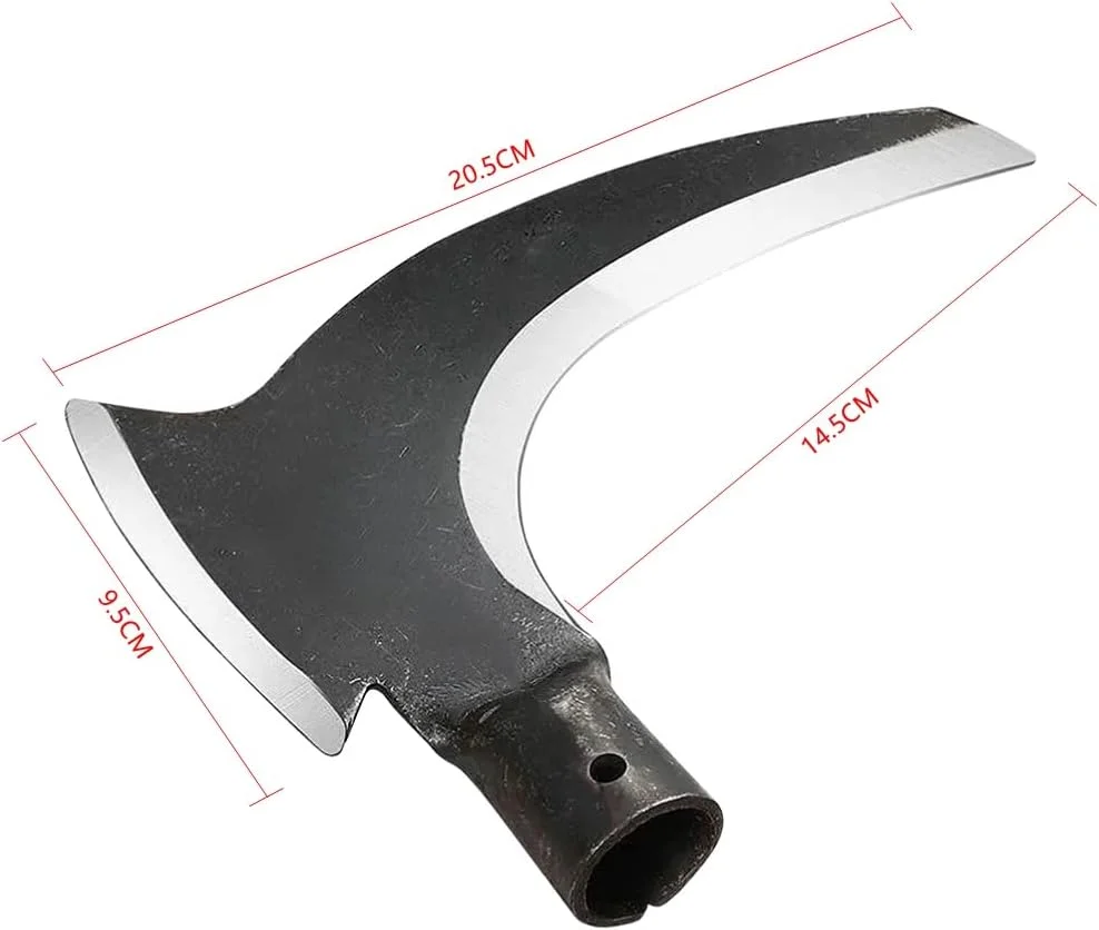 داس دو لبه فولادی منگنز بالا MATYASIGO برای خرد کردن، هیزم شکنی، بریدن درختان، چمن زنی، علف هرز کنی، ابزار باغبانی کشاورزی