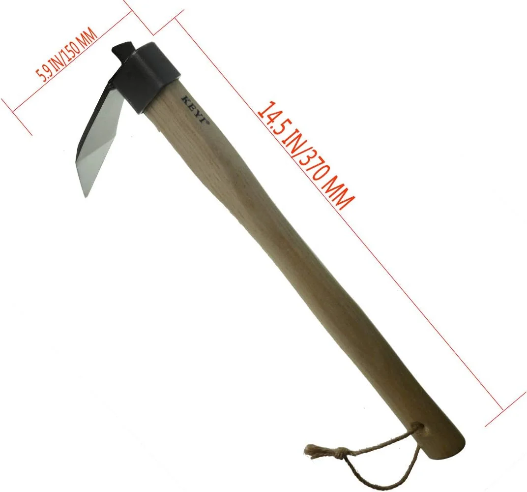 بیلچه دستی فولادی کربنی KEYI، کلنگ بیلچه محکم، ابزار باغبانی بیل کشاورزی
