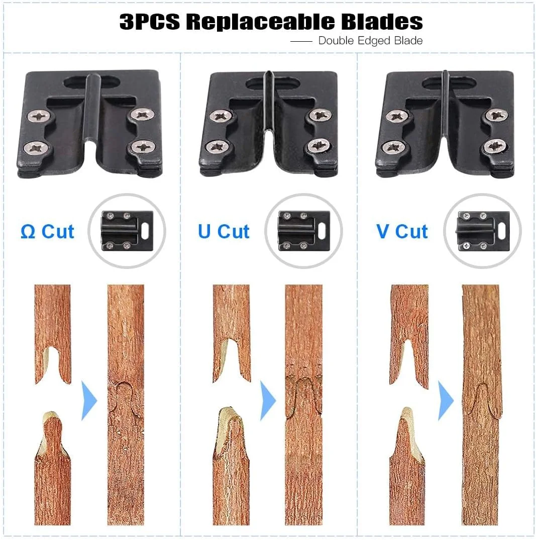ابزار پیوند زنی باغبانی eWINNER، کیت هرس با 3 تیغه قابل تعویض، نوار پیوند و کش های لاستیکی، برای کیت ابزار برش درخت میوه، شاخه و تاک گیاهان گلخانه ای