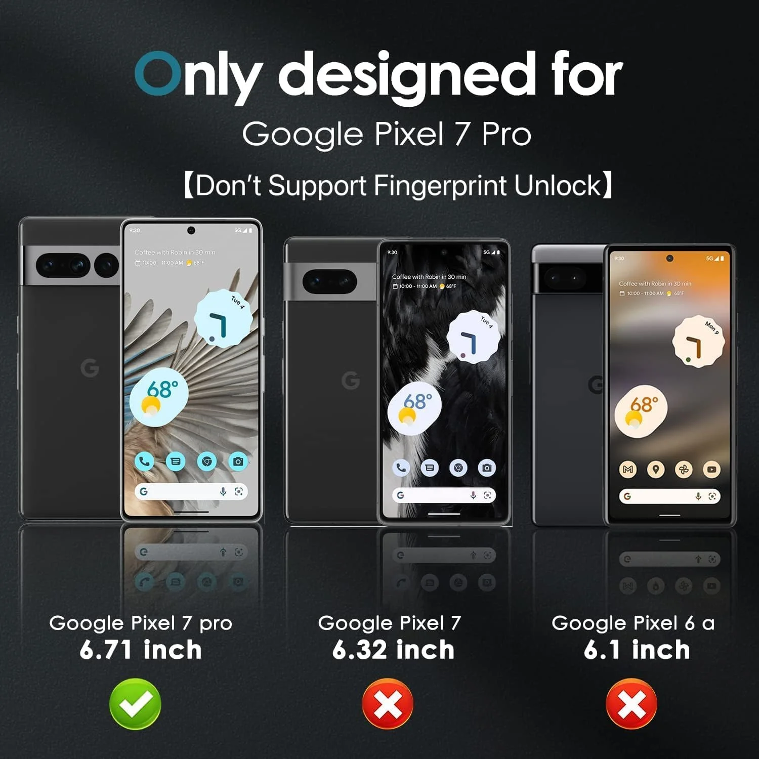 محافظ صفحه نمایش حریم خصوصی YWXTW [بسته 2 عددی] برای Google Pixel 7 Pro، فیلم شیشه ای سخت شده ضد جاسوسی با سختی 9H برای Google Pixel 7 Pro، ضد خش HD نصب آسان بدون حباب سازگار با قاب