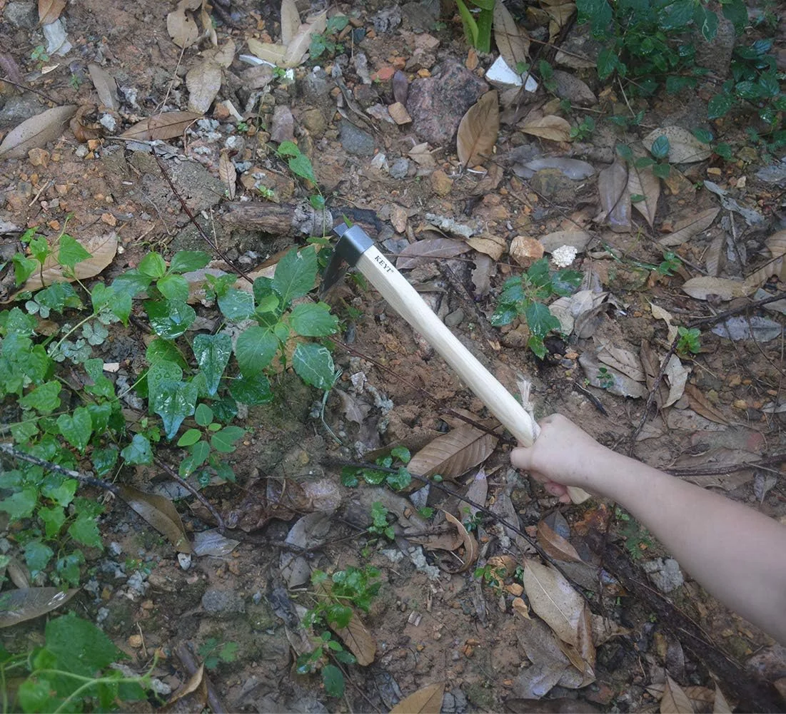 بیلچه دستی فولادی کربنی KEYI، کلنگ بیلچه محکم، ابزار باغبانی بیل کشاورزی