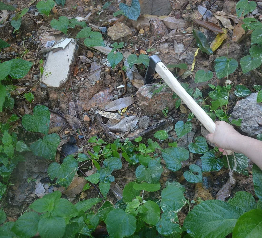 بیلچه دستی فولادی کربنی KEYI، کلنگ بیلچه محکم، ابزار باغبانی بیل کشاورزی