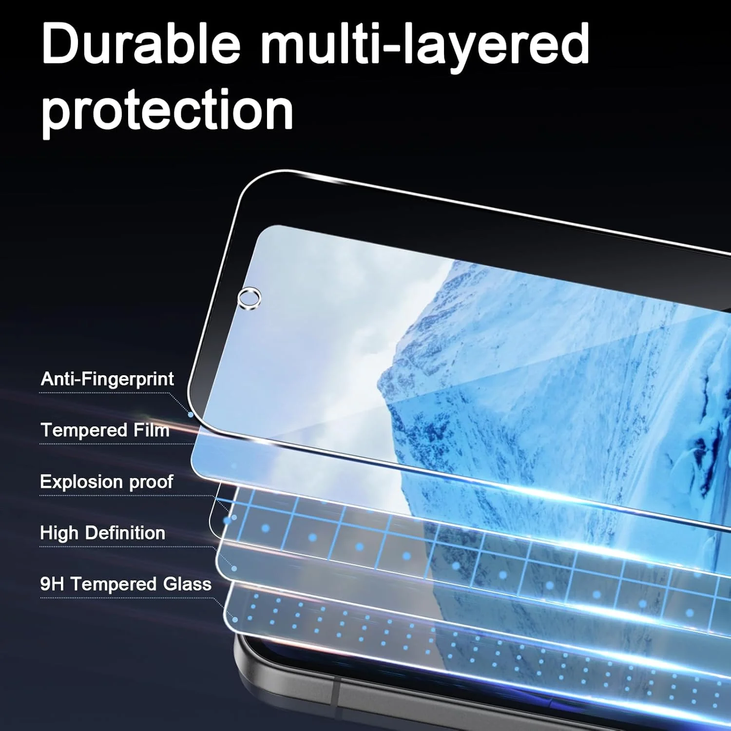 محافظ صفحه نمایش شیشه ای حرارت دیده GEEMEE 2 + 2 عددی برای فیلم Google Pixel 9A، محافظ صفحه نمایش + فیلم دوربین، سختی 9H HD ضد خش، محافظ صفحه نمایش ضد اثر انگشت