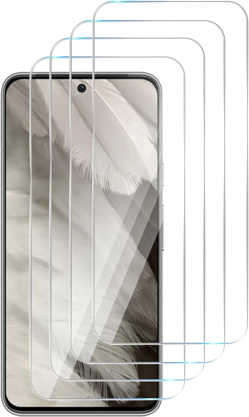 GMUJIAO [4 عدد] سازگار با Google Pixel 8A برای محافظ صفحه نمایش، محافظ صفحه نمایش Google Pixel 8A، محافظ صفحه نمایش شیشه ای حرارت دیده [سختی 9H] - شفاف