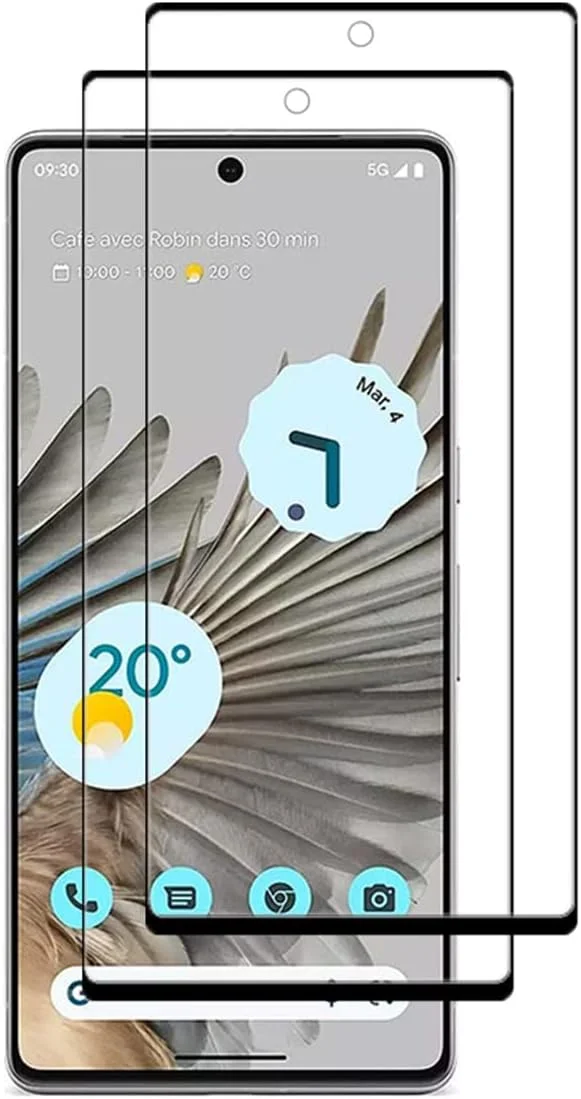 محافظ صفحه نمایش منحنی سه بعدی [2 عددی] VIESUP برای گوگل پیکسل 7 پرو، شیشه حرارت دیده با سختی 9H، پوشش کامل صفحه نمایش بدون حباب، لبه های منحنی سه بعدی برای پیکسل 7 پرو 2022 6.71 اینچ، محافظ صفحه نمایش شفاف HD