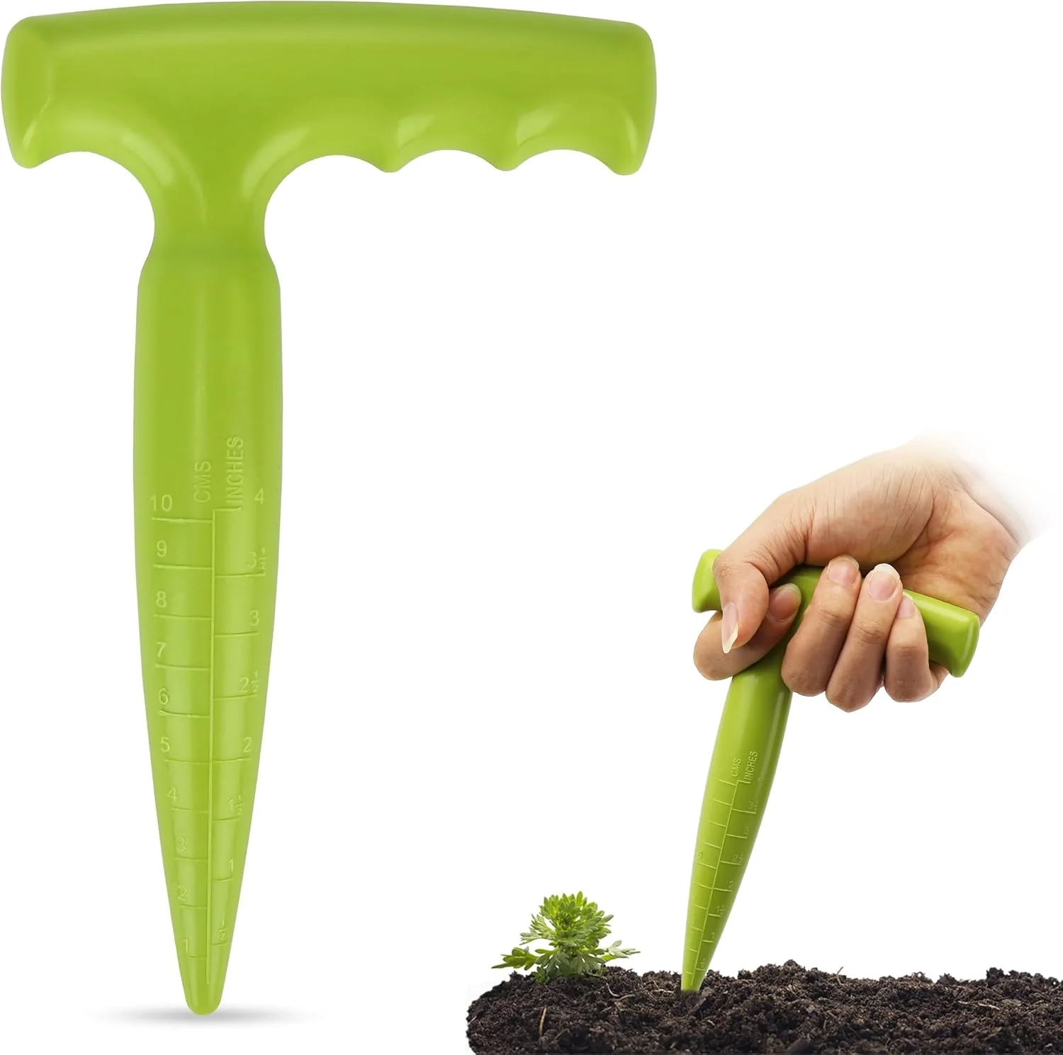 ابزار کاشت نشا میلی فاکس، ابزار بذر نشا با مقیاس اندازه گیری برای کاشت، پخش کننده پلاستیکی برای کاشت سبزیجات و گل (سبز فلورسنت) ابزار کاشت نشا میلی فاکس، ابزار بذر نشا با مقیاس اندازه گیری برای کاشت، پخش کننده پلاستیکی برای کاشت سبزیجات و گل (سبز فلورسنت)