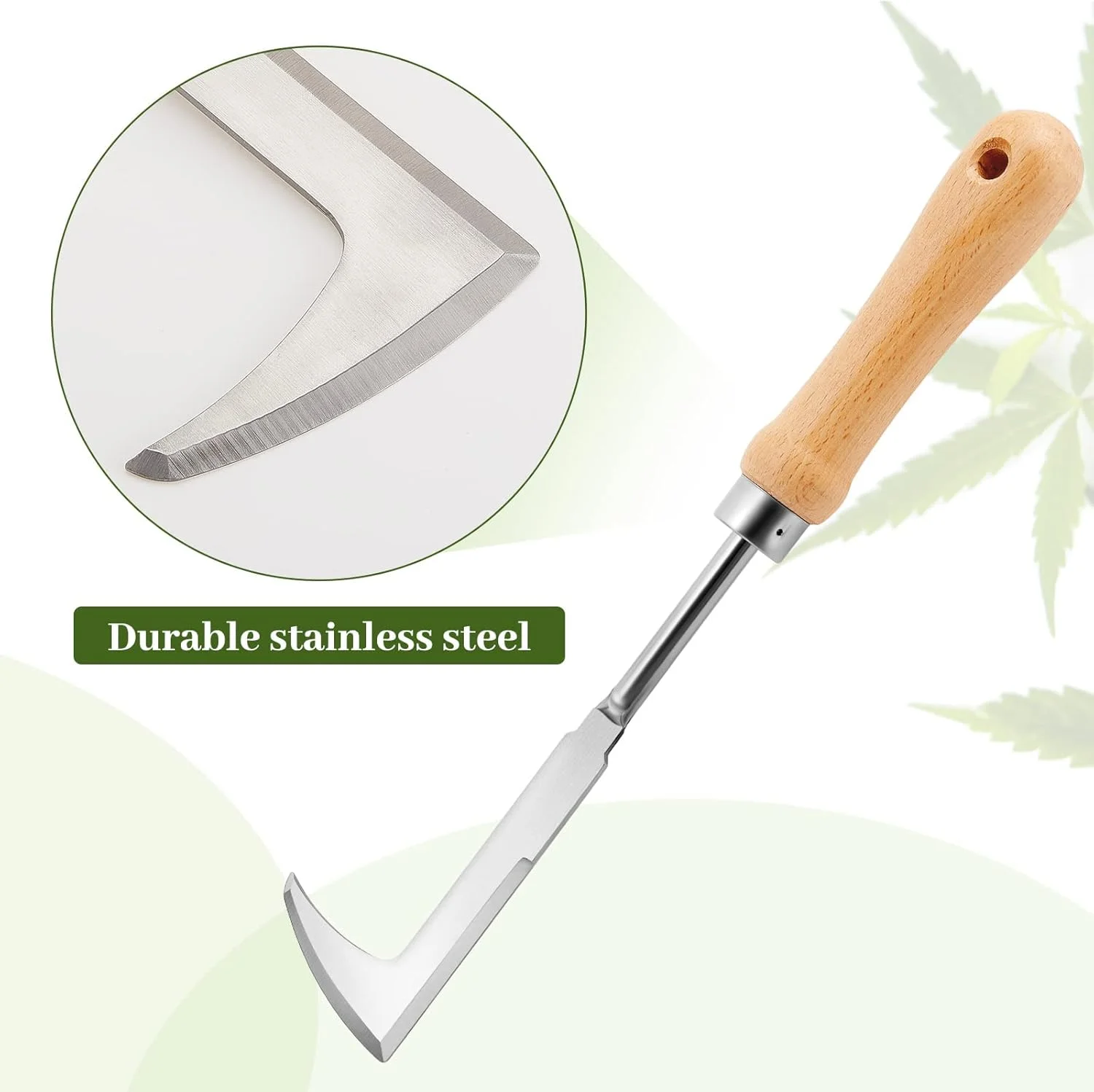 مجموعه ابزار علفکش TERRIFI، 2 عددی، ابزار حذف علفهای هرز دستی از جنس استیل ضد زنگ، ابزار وجین شکاف و درز، ابزار باغبانی دستی با دسته چوبی برای پیادهرو و پاسیو مجموعه ابزار علفکش TERRIFI، 2 عددی، ابزار حذف علفهای هرز دستی از جنس استیل ضد زنگ، ابزار وجین شکاف و درز، ابزار باغبانی دستی با دسته چوبی برای پیادهرو و پاسیو