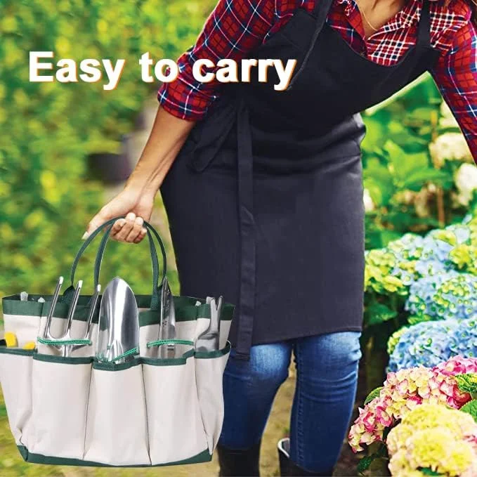 مجموعه ابزار باغبانی 11 تکه، مجموعه ابزار دستی باغبانی سنگین با دستکش، پیش بند، آبپاش، کیف حمل بادوام و ضد لغزش، هدیه لوازم باغبانی ارگونومیک برای باغبان مبتدی مجموعه ابزار باغبانی 11 تکه، مجموعه ابزار دستی باغبانی سنگین با دستکش، پیش بند، آبپاش، کیف حمل بادوام و ضد لغزش، هدیه لوازم باغبانی ارگونومیک برای باغبان مبتدی