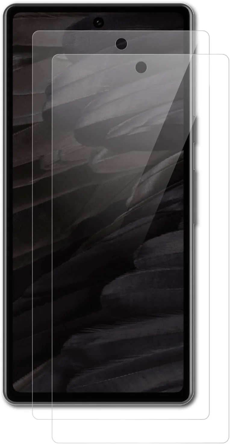 AICEK [بسته 2 عددی] محافظ صفحه نمایش سازگار با گوگل پیکسل 7A، محافظ صفحه نمایش شیشه ای حرارت دیده برای گوگل پیکسل 7A، محافظ صفحه نمایش شیشه ای حرارت دیده