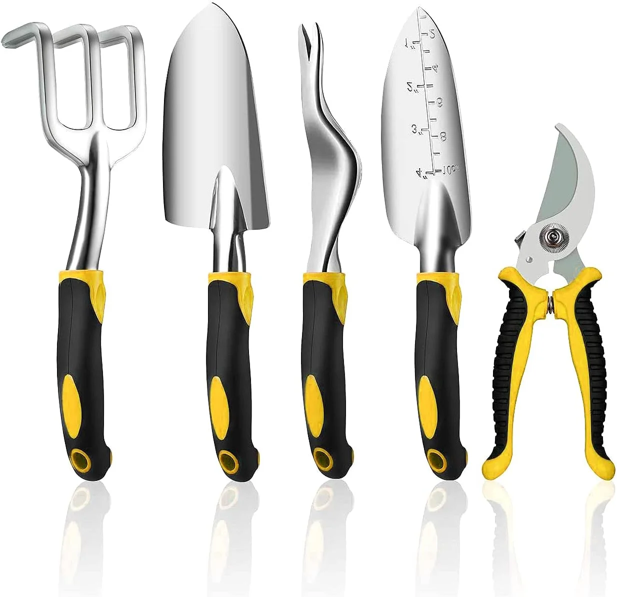 ابزار باغبانی HASTHIP® برای باغبانی خانگی، وجین کن، نشاکار، بیلچه، چنگک دستی، هرس، ابزار باغبانی با سرهای آلومینیومی ریخته گری و دسته ارگونومیک ابزار باغبانی HASTHIP® برای باغبانی خانگی، وجین کن، نشاکار، بیلچه، چنگک دستی، هرس، ابزار باغبانی با سرهای آلومینیومی ریخته گری و دسته ارگونومیک