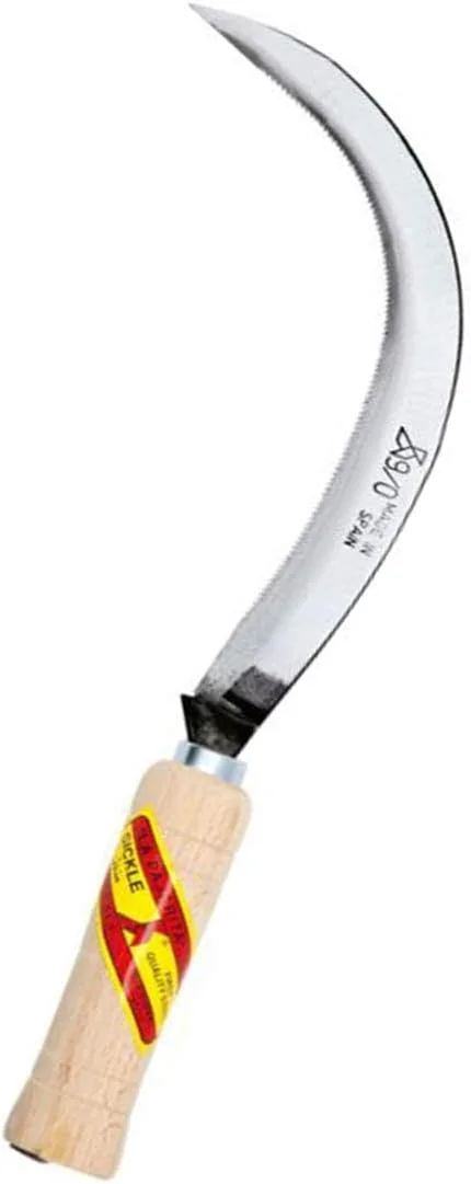 داس علف زنی دندانه دار مدل عربستان سعودی، داس باغبانی با دسته چوبی سبک وزن، ابزار تیز و بادوام - La Pajarita (ساخت اسپانیا) داس علف زنی دندانه دار مدل عربستان سعودی، داس باغبانی با دسته چوبی سبک وزن، ابزار تیز و بادوام - La Pajarita (ساخت اسپانیا)