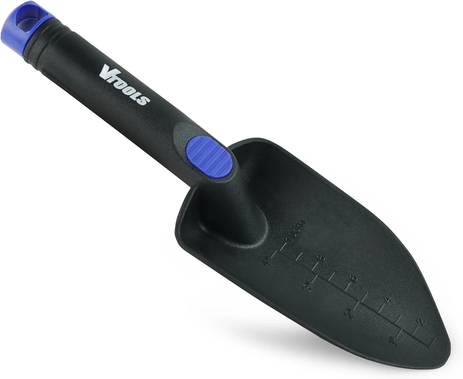 ست ابزار باغبانی 2 تکه چنگک و بیل VTOOLS، دسته ارگونومیک لاستیکی نرم و ضد لغزش، کیت باغبانی سنگین برای خاک نهال، مراقبت از گیاهان گوشتی، گیاهان آپارتمانی، آبی، VT4206