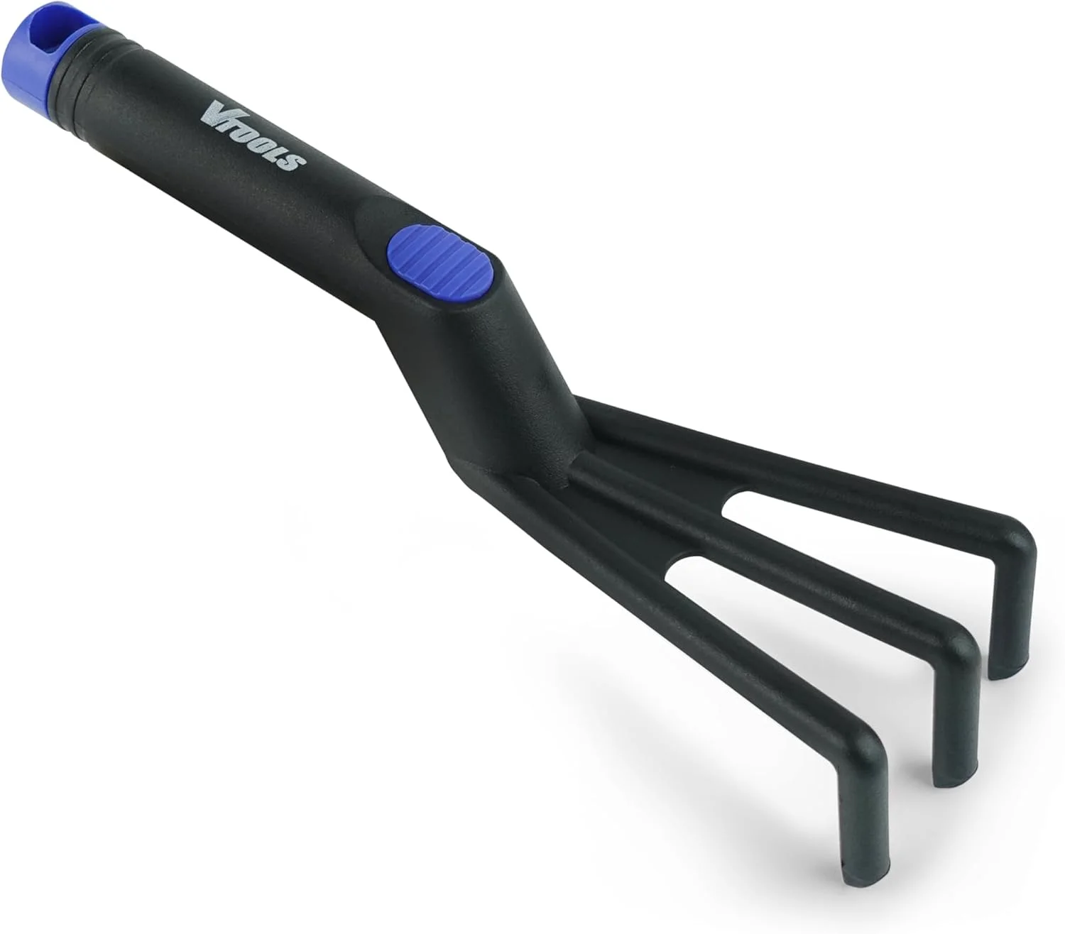 ست ابزار باغبانی 2 تکه چنگک و بیل VTOOLS، دسته ارگونومیک لاستیکی نرم و ضد لغزش، کیت باغبانی سنگین برای خاک نهال، مراقبت از گیاهان گوشتی، گیاهان آپارتمانی، آبی، VT4206