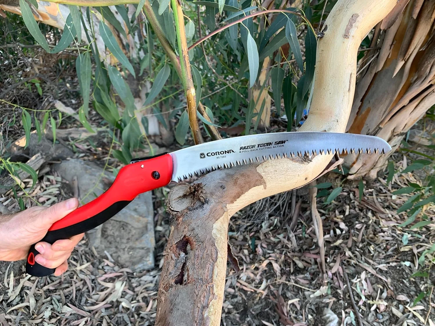 اره باغبانی تاشو دندانه تیغی کرونا مدل RS 7255، تیغه منحنی 8 اینچی