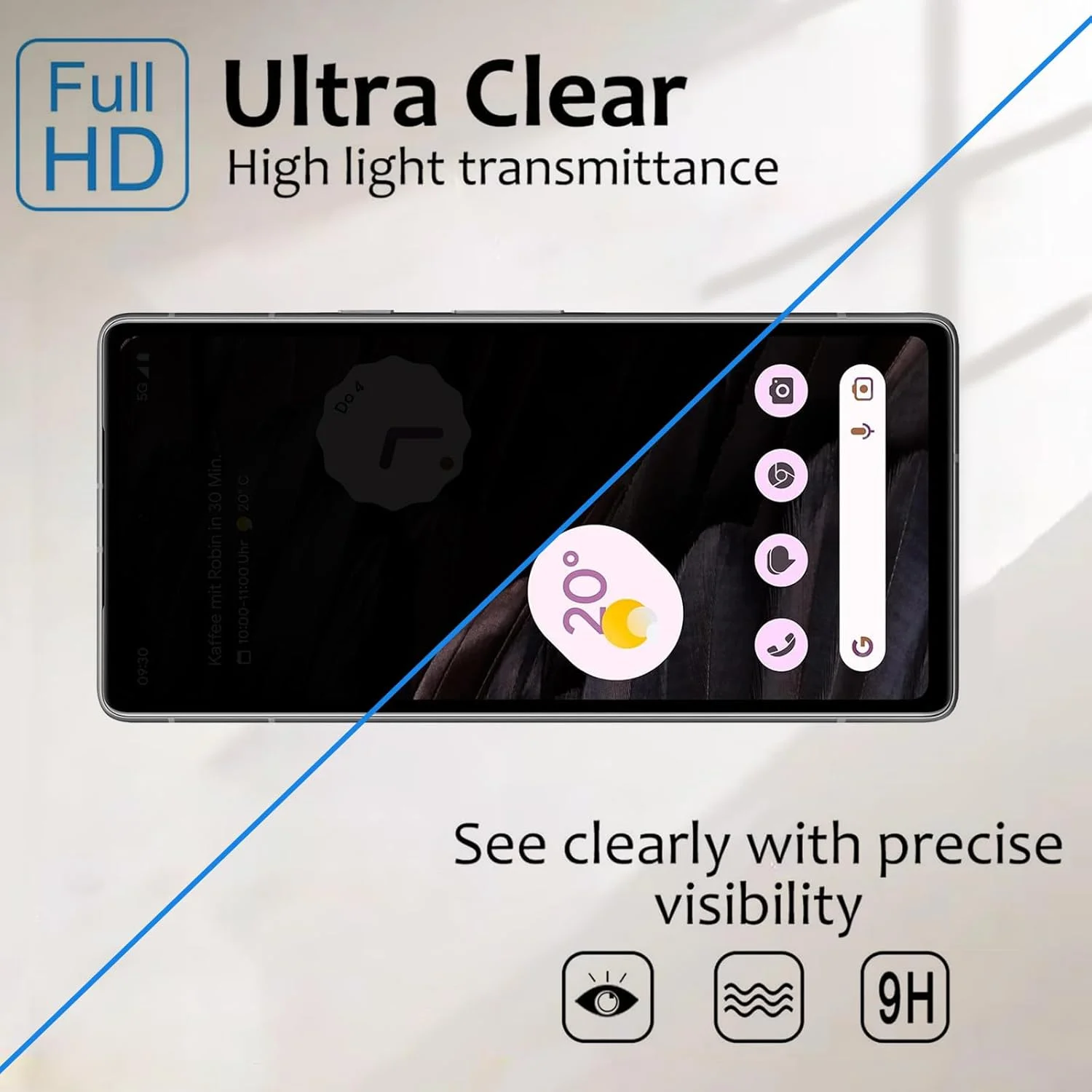 محافظ صفحه نمایش حریم خصوصی Lyphpe (بسته 2 عددی) برای گوگل پیکسل 7A شیشه حرارت دیده 9H فیلم ضد جاسوسی سازگار با قاب گوگل پیکسل 7A نصب آسان محافظ صفحه نمایش حریم خصوصی Lyphpe (بسته 2 عددی) برای گوگل پیکسل 7A شیشه حرارت دیده 9H فیلم ضد جاسوسی سازگار با قاب گوگل پیکسل 7A نصب آسان