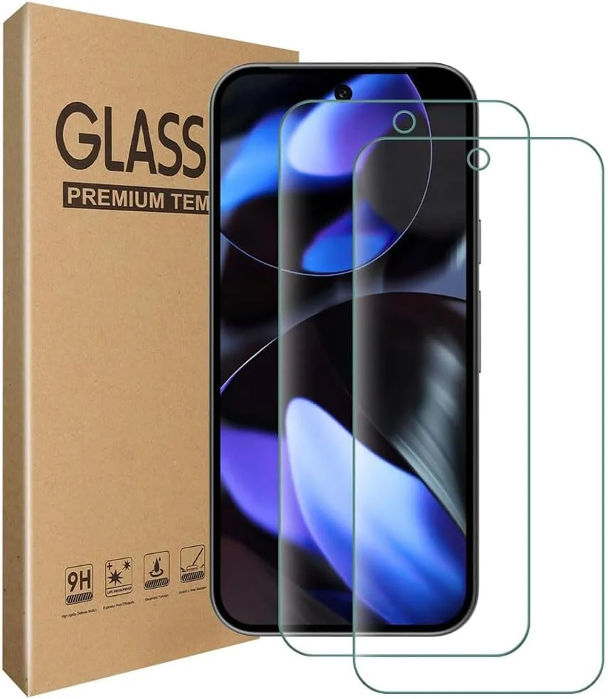 محافظ صفحه نمایش دو عددی GAPlus برای Google Pixel 9 / Pixel 9 Pro، ضد خش، شفافیت بالا، ضد اثر انگشت، بدون حباب، محافظ صفحه نمایش شیشه حرارت دیده برای Google Pixel 9 / Pixel 9 Pro