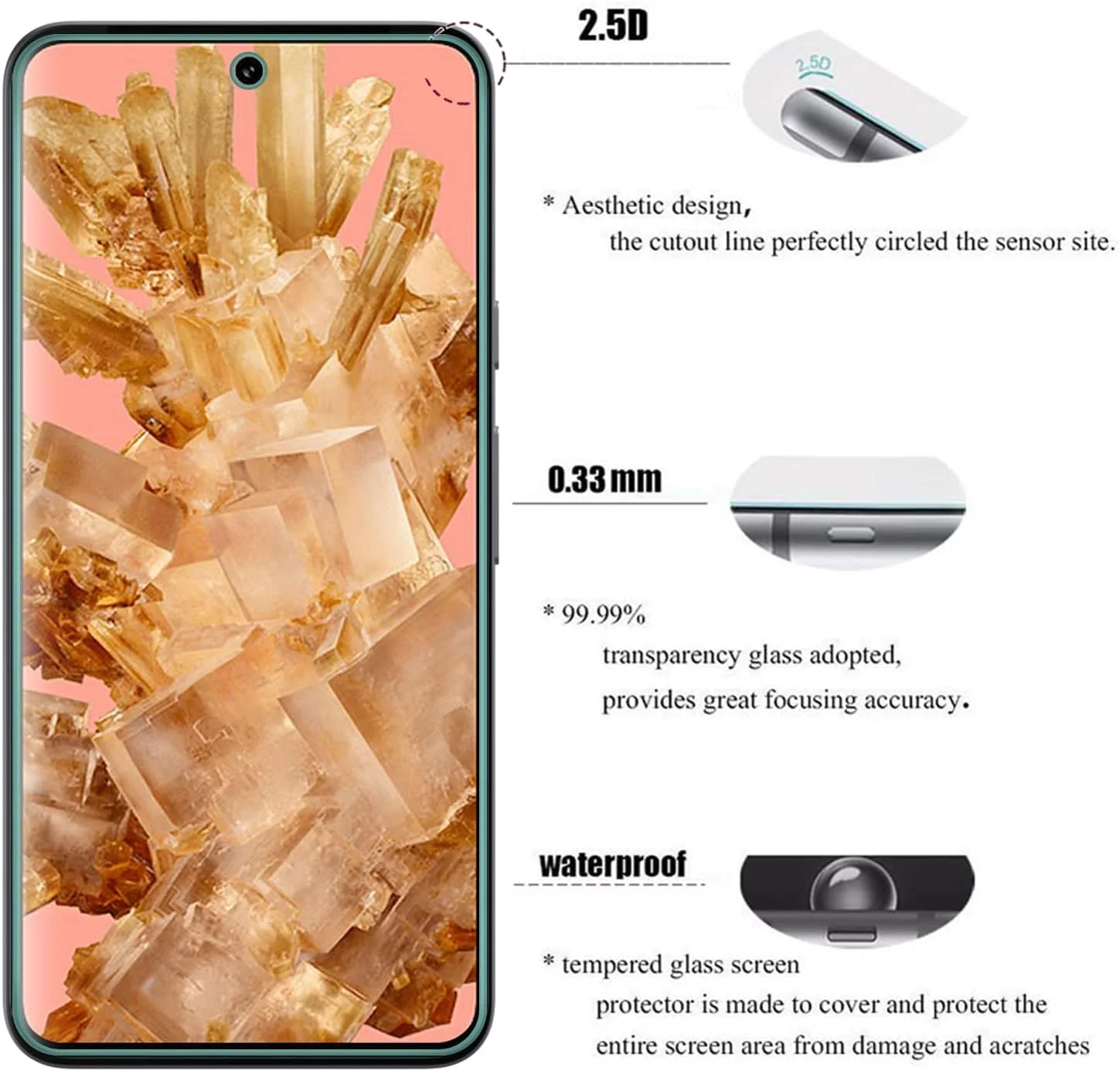 محافظ صفحه نمایش شیشه ای حرارت دیده AOKUMA برای موتورولا Moto G7 Power، [2 عدد] فیلم محافظ با کیفیت عالی، سازگار با قاب، لبه گرد راحت، ضد خرد شدن، ضد ضربه، ضد خش و ضد روغن