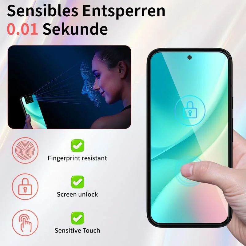 محافظ صفحه نمایش شیشه ای حرارت دیده WolfFancy بسته 2 عددی برای Google Pixel 8a 5G، فیلم مقاوم در برابر سایش، محافظ صفحه نمایش Google Pixel 8a، شیشه محافظ با وضوح بالا