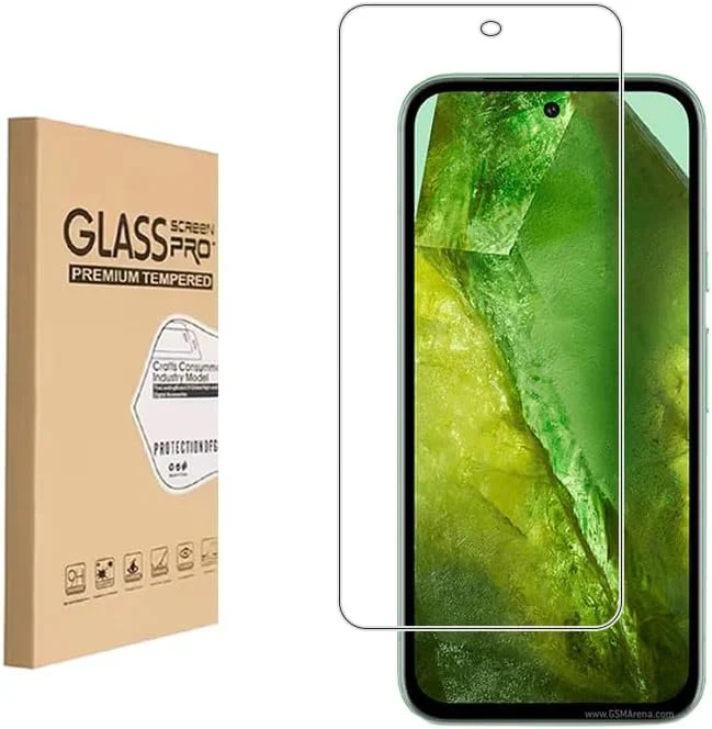 محافظ صفحه نمایش شیشه ای حرارت دیده Shunwige، طراحی شده برای گوگل پیکسل 8A، شیشه ای حرارت دیده/مقاوم در برابر خراش/فقط پوشش دهنده ناحیه نمایش