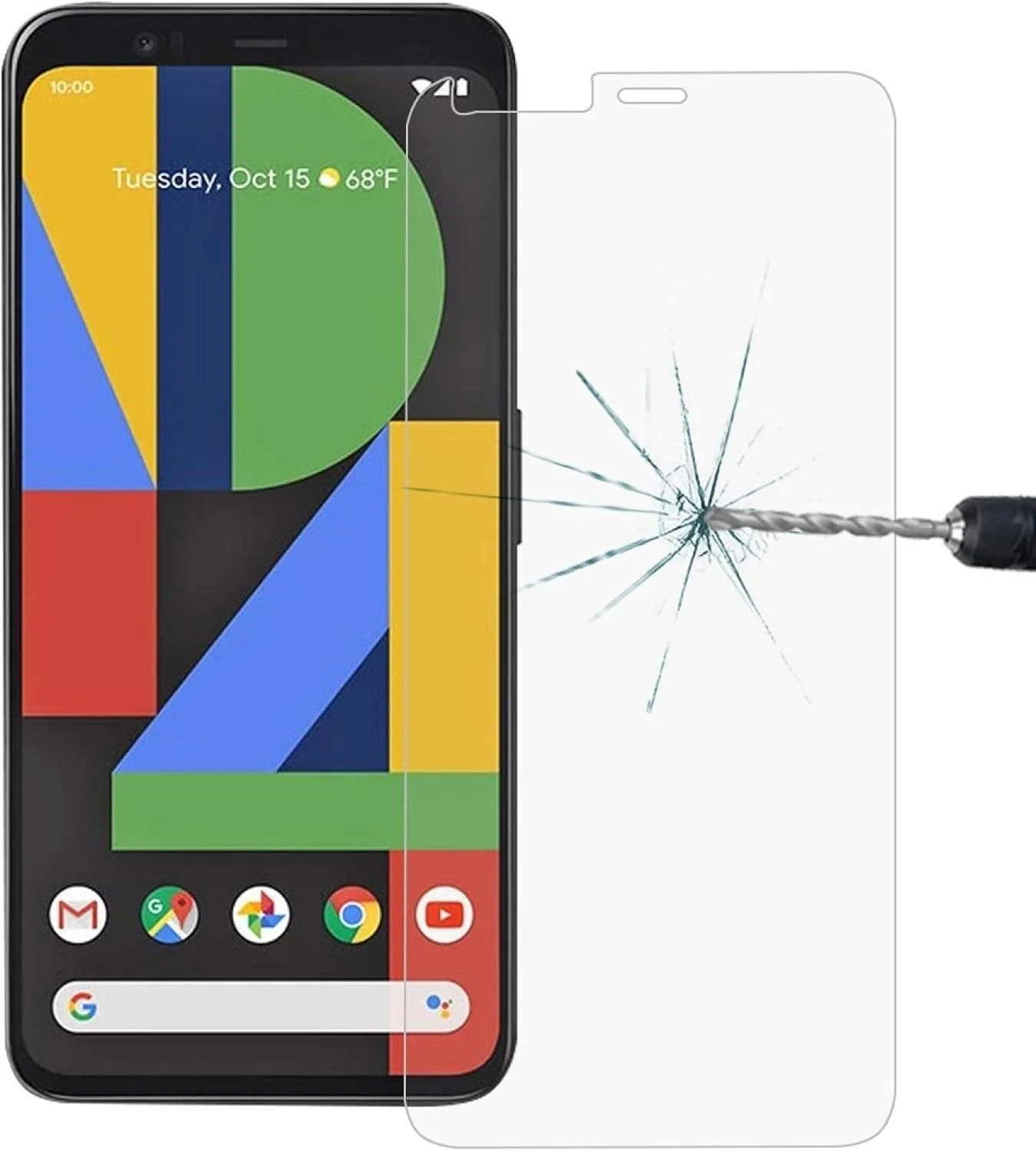 محافظ صفحه نمایش شیشه ای تمپرد 0.26 میلی متری 9H 2.5D CHENCHUAN برای گوگل پیکسل 4