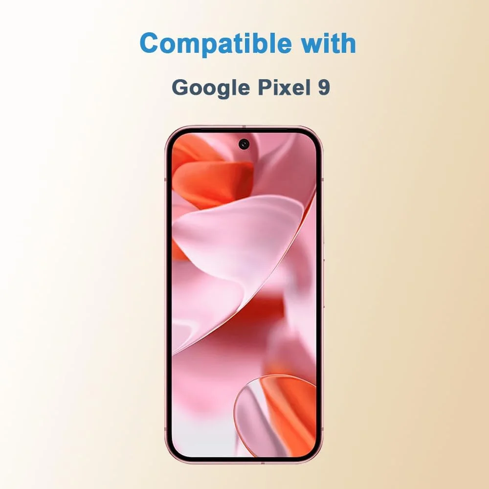 محافظ صفحه نمایش Shunwige برای Google Pixel 9 شیشه حرارت دیده، سختی 9H ضد خش، بدون حباب، نصب آسان و سازگار با قاب (1 عدد)