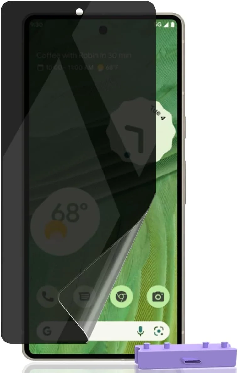 محافظ صفحه نمایش TPU حریم خصوصی Zerrshoo برای Google Pixel 7 [غیر شیشه حرارت دیده] به همراه ابزار نصب، ضد خش و ضد جاسوسی