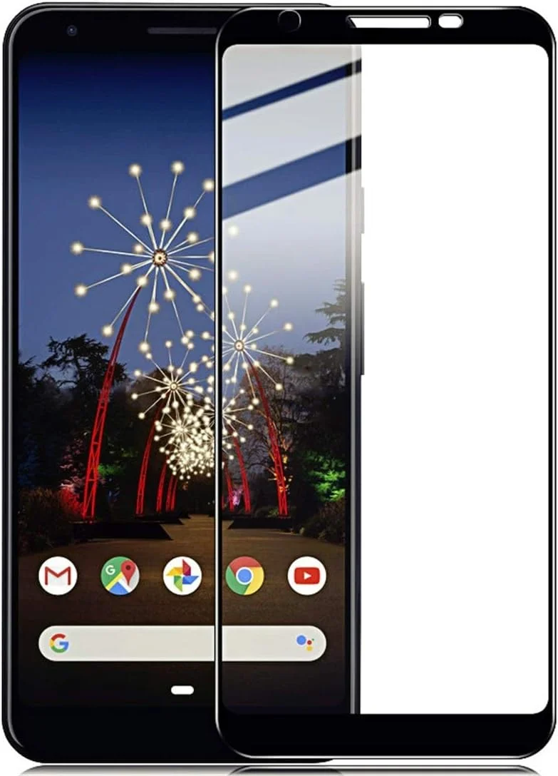 محافظ صفحه نمایش شیشه ای حرارت دیده ZCLINXHEFSDSS نسخه Pro+ با پوشش کامل 9H مناسب برای گوشی هوشمند Google Pixel 3a XL (مشکی)
