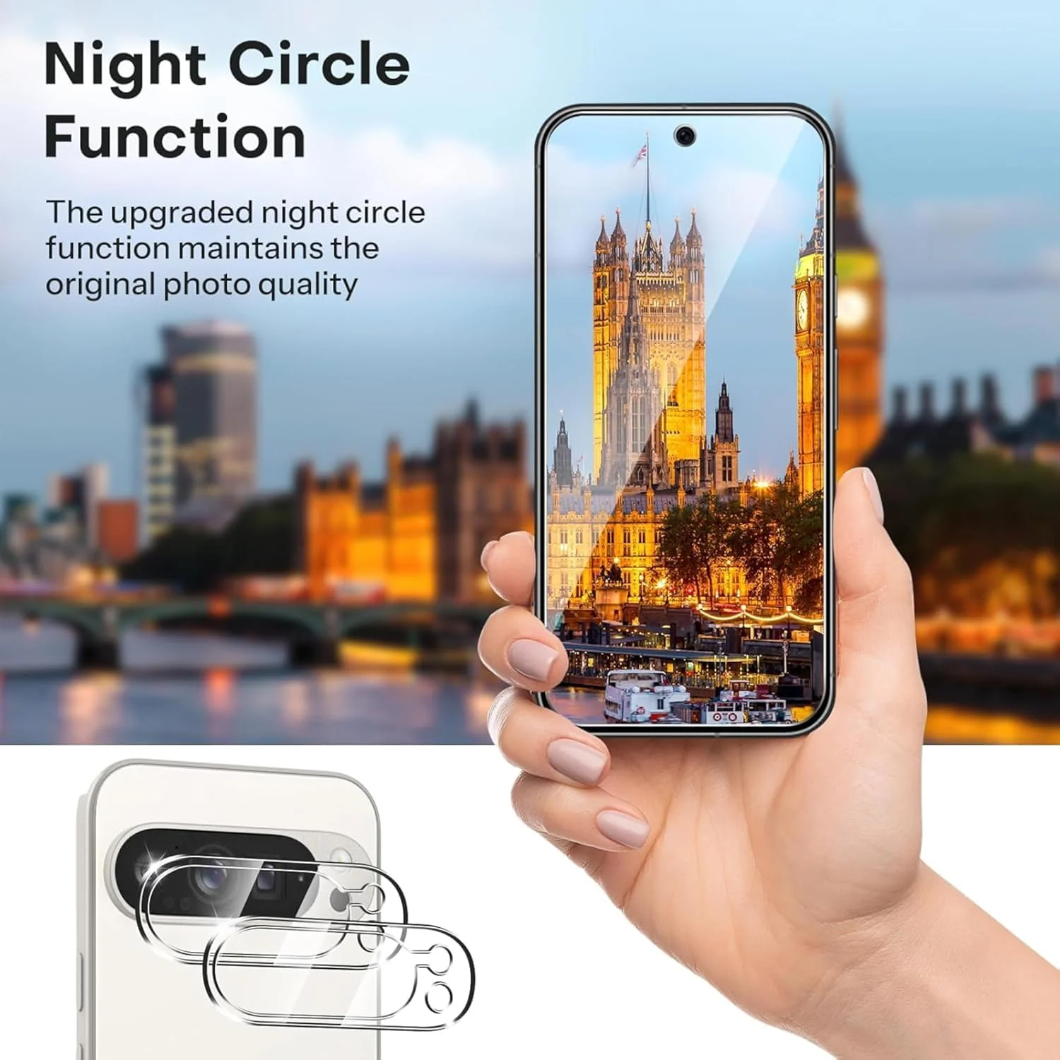 محافظ صفحه نمایش EKAM [بسته 2 عددی سازگار با Google Pixel 10-6.3 اینچی، شیشه حرارت دیده برای فیلم محافظ Google Pixel 10 بسته 2 عددی محافظ لنز دوربین، سازگار با قاب، سختی 9H