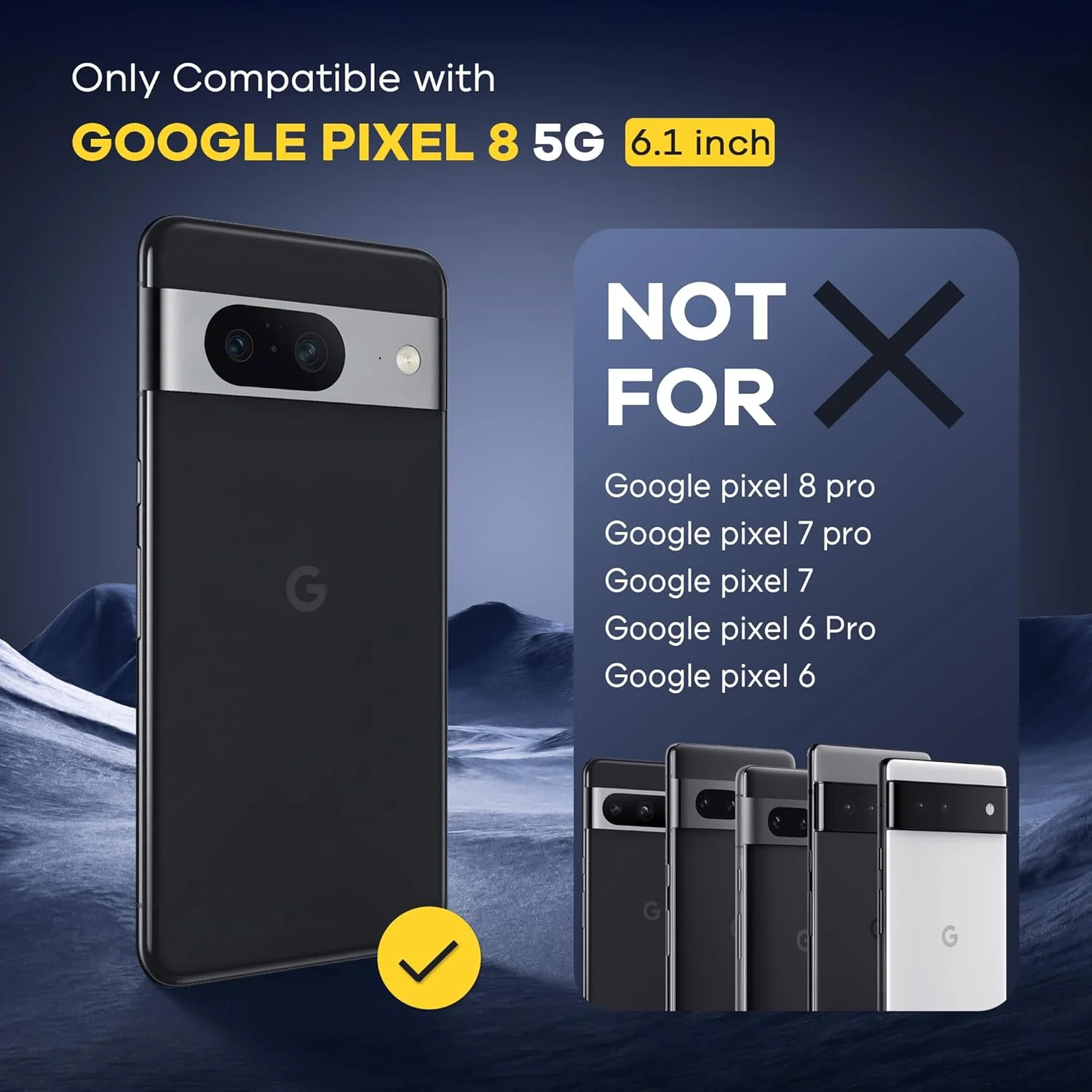 [بسته 4 عددی] محافظ صفحه نمایش FANGTIAN برای Google Pixel 8 [غیر شیشه ای] - فیلم محافظ صفحه نمایش Pixel 8 [6.1 اینچ] [سازگار با اثر انگشت] [ابزار تراز] [هیبریدی 7H] [2023]