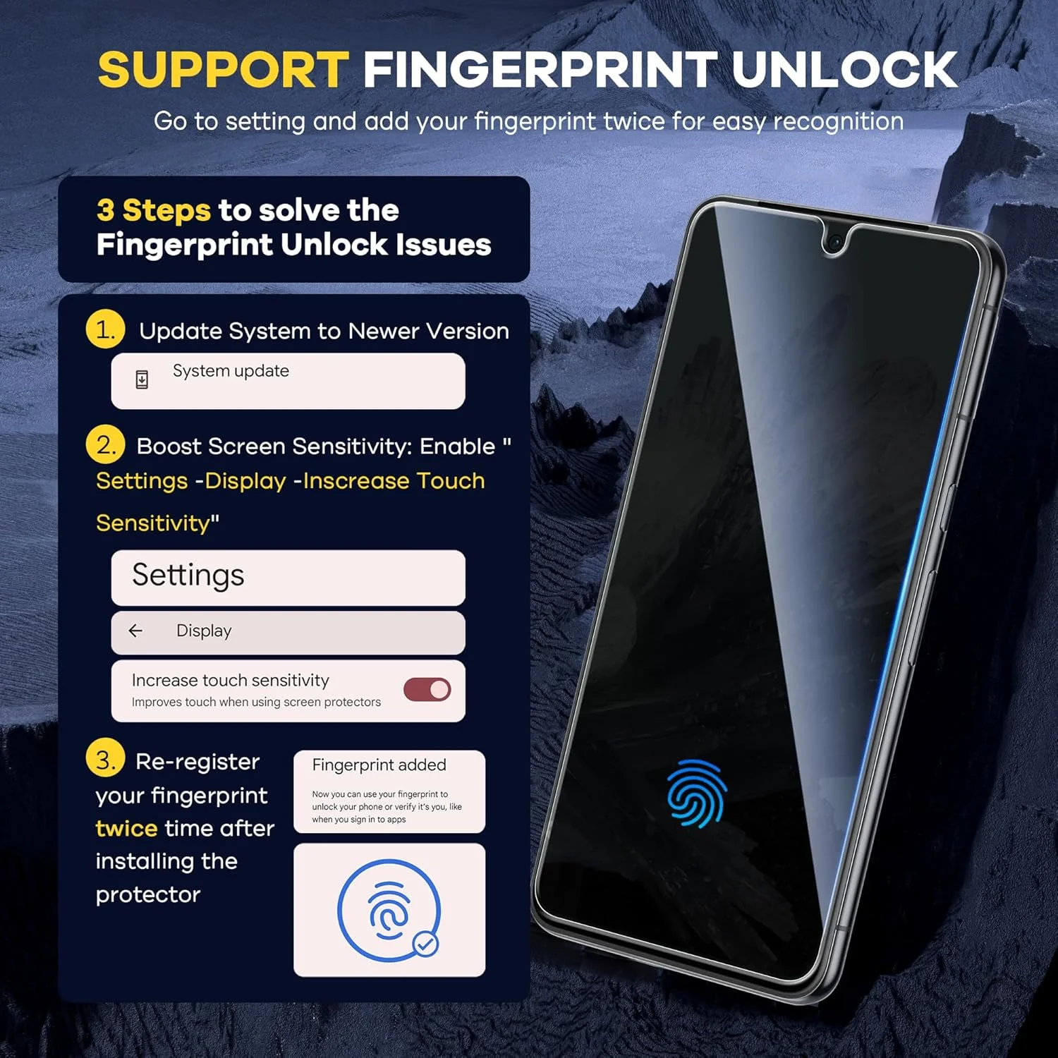 [بسته 4 عددی] محافظ صفحه نمایش FANGTIAN برای Google Pixel 8 [غیر شیشه ای] - فیلم محافظ صفحه نمایش Pixel 8 [6.1 اینچ] [سازگار با اثر انگشت] [ابزار تراز] [هیبریدی 7H] [2023]