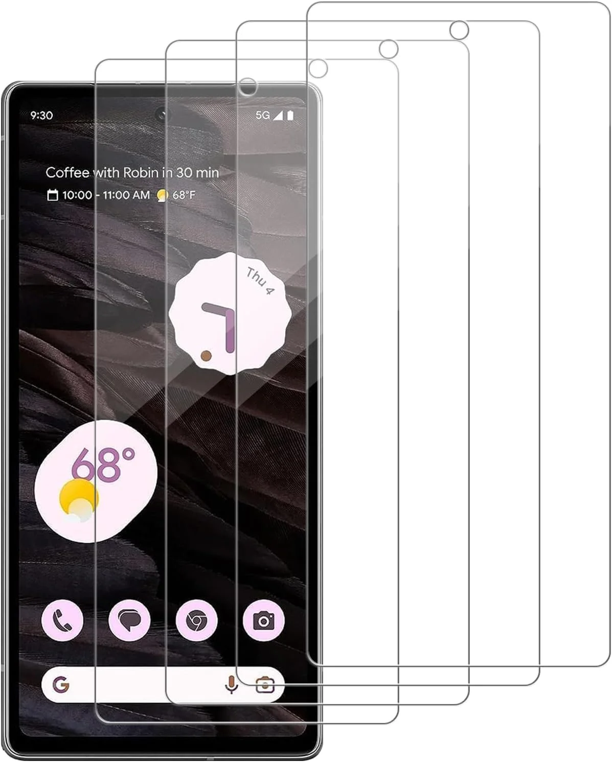 Totill [3 Pack] for Google Pixel 7 Tempered Screen Protector, 99.99% HD Clarity 9H Hardness Premium Quality Guard Film Case Friendly, Comfortable Round Edge, Shockproof Scratchproof oilproof