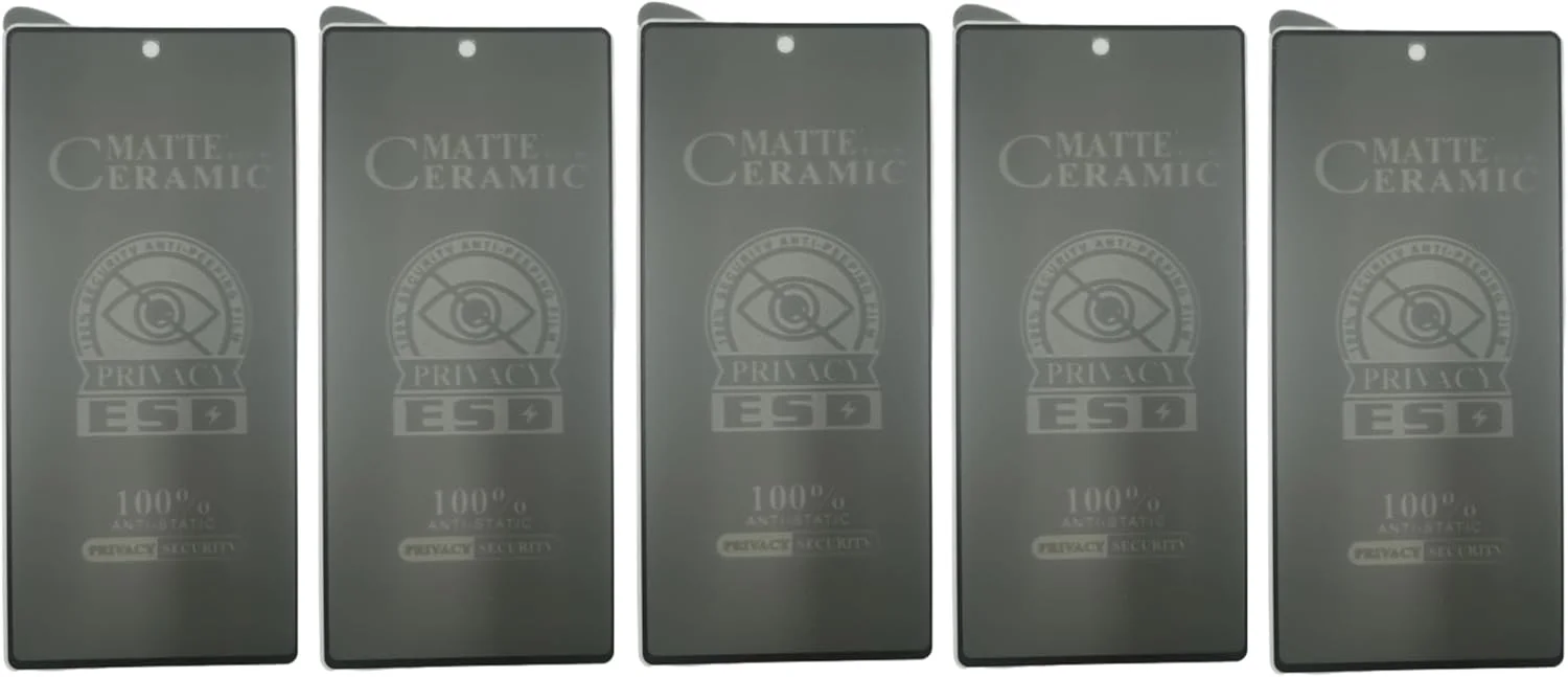 محافظ صفحه نمایش سرامیکی انعطاف پذیر و بادوام حریم خصوصی مات OZ MARKETPLACE [بسته 5 عددی] [بسته 3 عددی + 2 هدیه] برای Google Pixel 6 - پوشش ضد ضربه ممتاز ضد جاسوسی تلفن