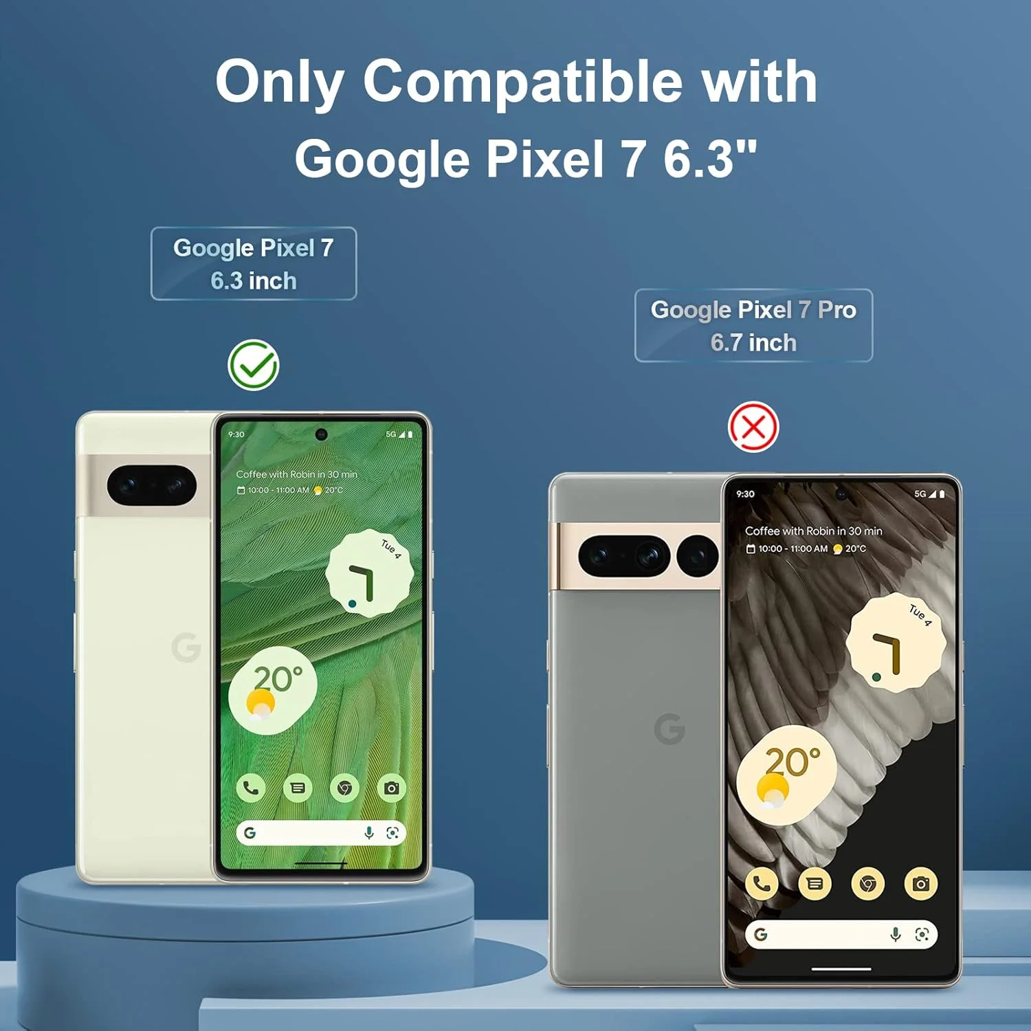 محافظ صفحه نمایش شیشه ای حرارت دیده GiiYoon، بسته 3 عددی، برای Google Pixel 7 5G [سختی 9H] [بدون حباب] [ضد خش]، سازگار با Google Pixel 7 5G
