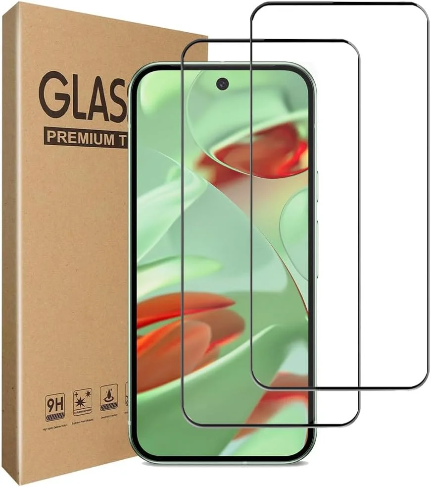 محافظ صفحه نمایش دو عددی GAPlus برای Google Pixel 9 Pro، ضد خش، شفافیت بالا، ضد اثر انگشت، بدون حباب، محافظ صفحه نمایش شیشه ای حرارت دیده و ضد گرد و غبار برای Google Pixel 9 / Pixel 9 Pro