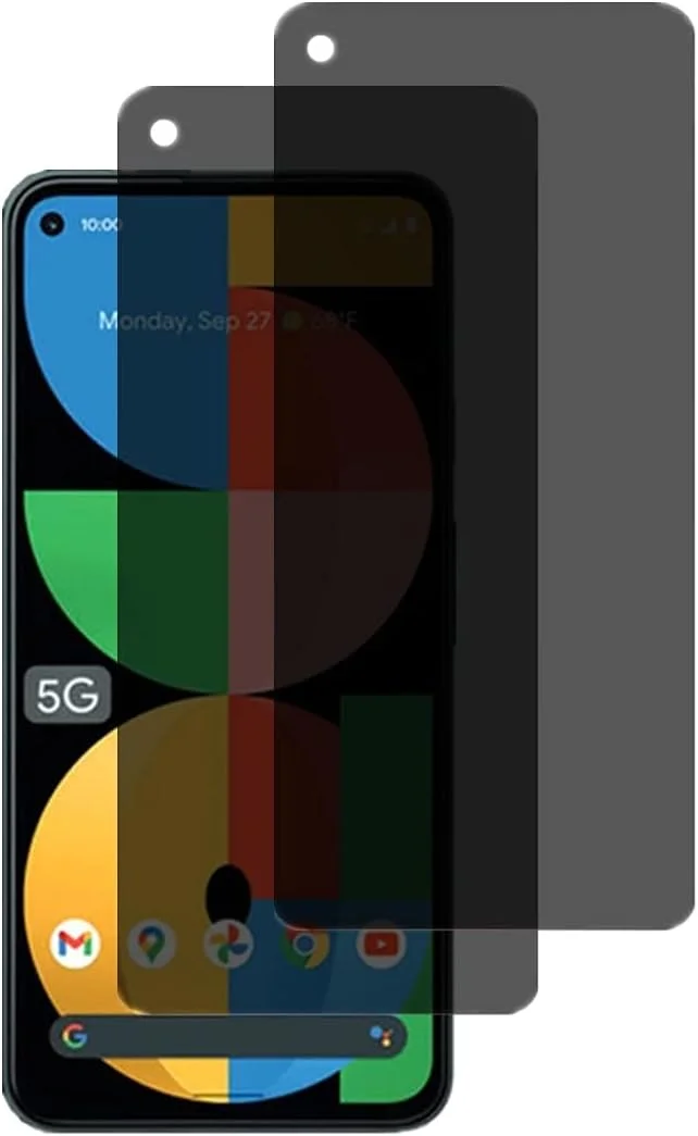محافظ صفحه نمایش ضد جاسوسی VIESUP برای گوگل پیکسل 5a 5G - شیشه حرارت دیده حریم خصوصی، [2 عدد] محافظ صفحه نمایش شیشه ای محافظ حریم خصوصی مقاوم در برابر خراش برای گوگل پیکسل 5a 5G 2021