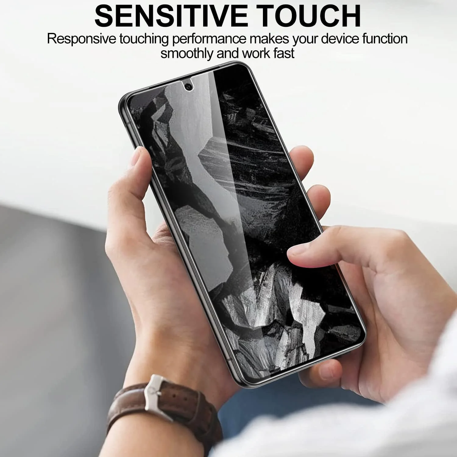 محافظ صفحه نمایش T Tersely [بسته 3 عددی] برای گوگل پیکسل 8a 2024 (6.1 اینچ)، پشتیبانی از باز کردن قفل با اثر انگشت، فیلم شیشه ای حرارت دیده HD ممتاز [سازگار با قاب] [سختی 9H]، ابزار نصب آسان