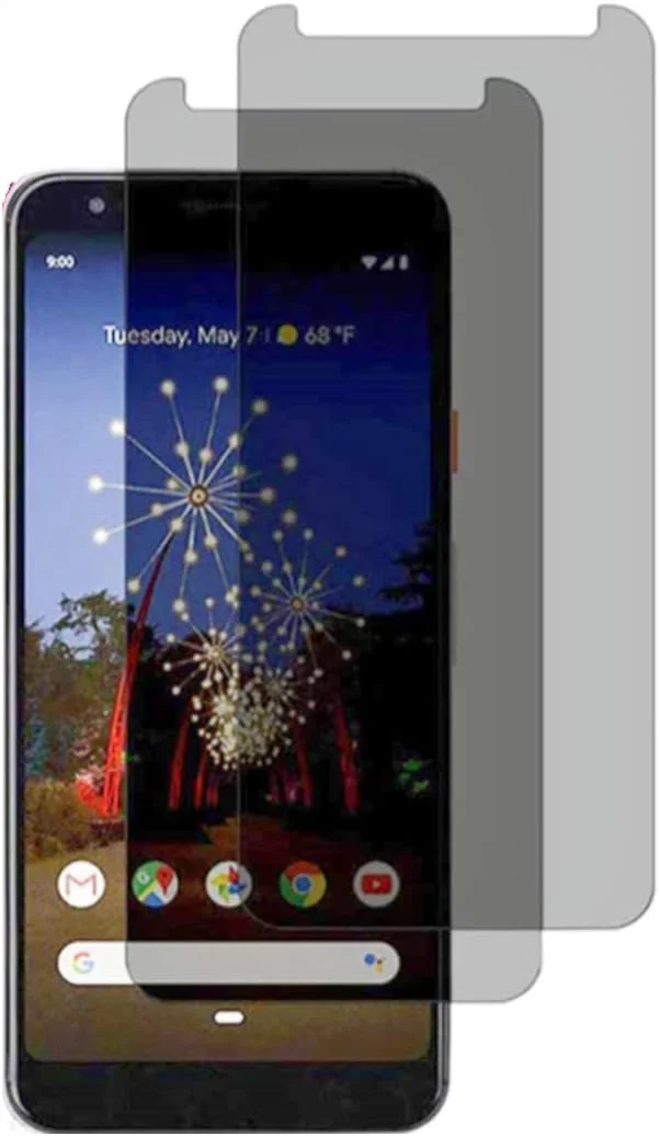 محافظ صفحه نمایش ضد جاسوسی Hkess بسته 2 عددی برای گوگل پیکسل 3A - محافظ صفحه نمایش حریم خصوصی تمام صفحه، فیلم شیشه ای حرارت دیده سه بعدی، محافظ پوشش کامل ضد خراش با سختی 9H