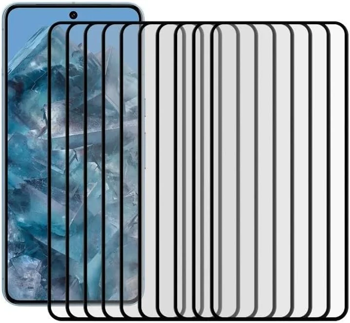 محافظ صفحه شیشه ای تمپرد SHIHUI برای گوگل پیکسل 8 پرو، 25 عدد، چسب لبه، سختی 9H، HD، لبه منحنی سه بعدی